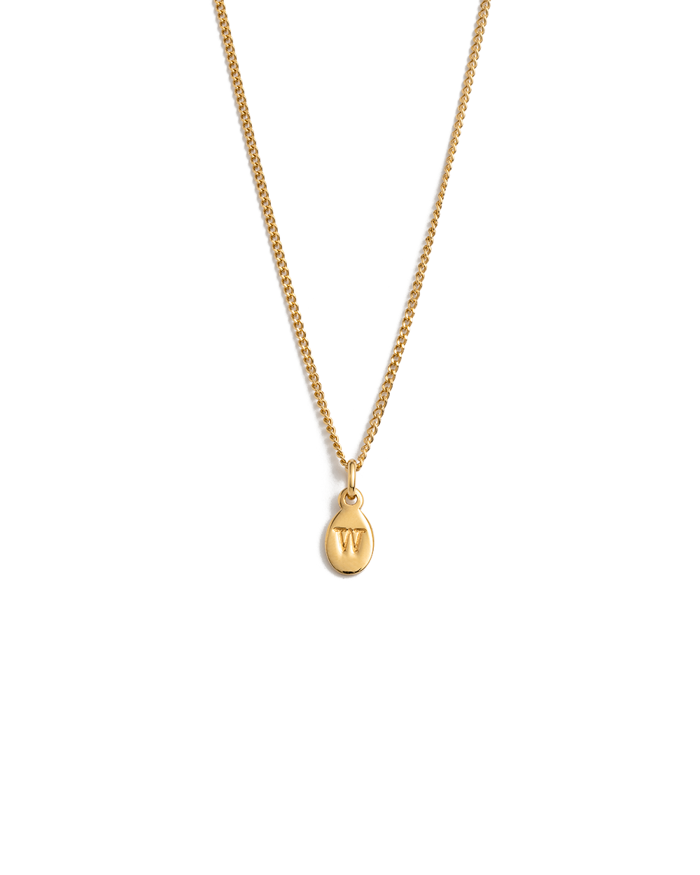 Gold vermeil initial necklace deals